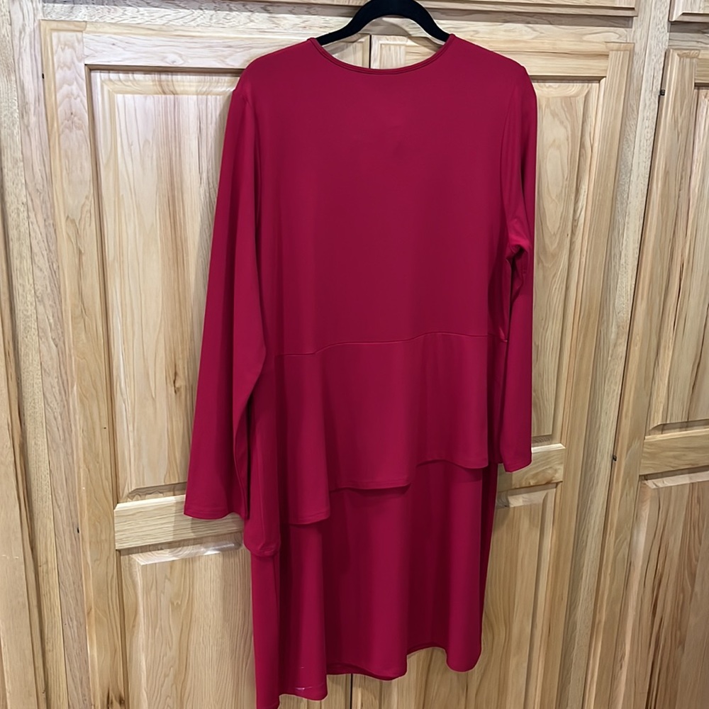 NWT J.Jill red long sleeve dress L - Picture 2 of 7